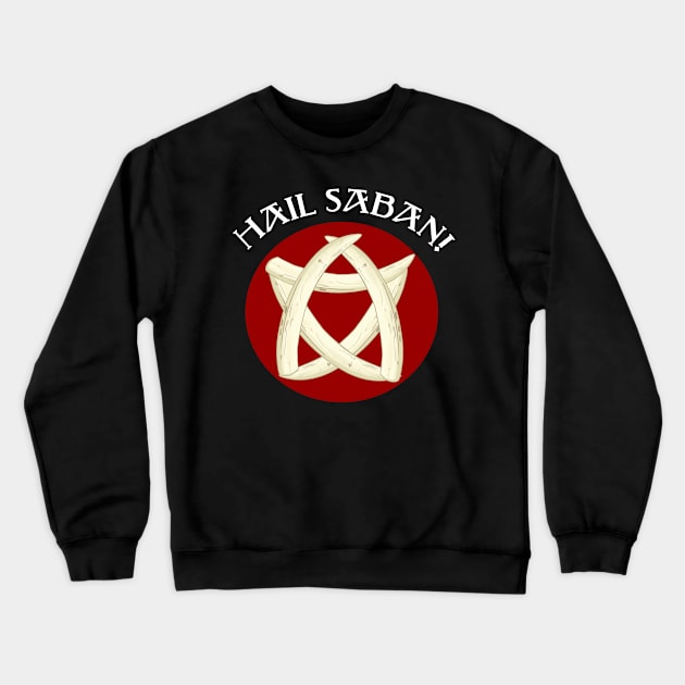 Hail Saban Elephant Tusk Pentagram Crewneck Sweatshirt by Talesbybob